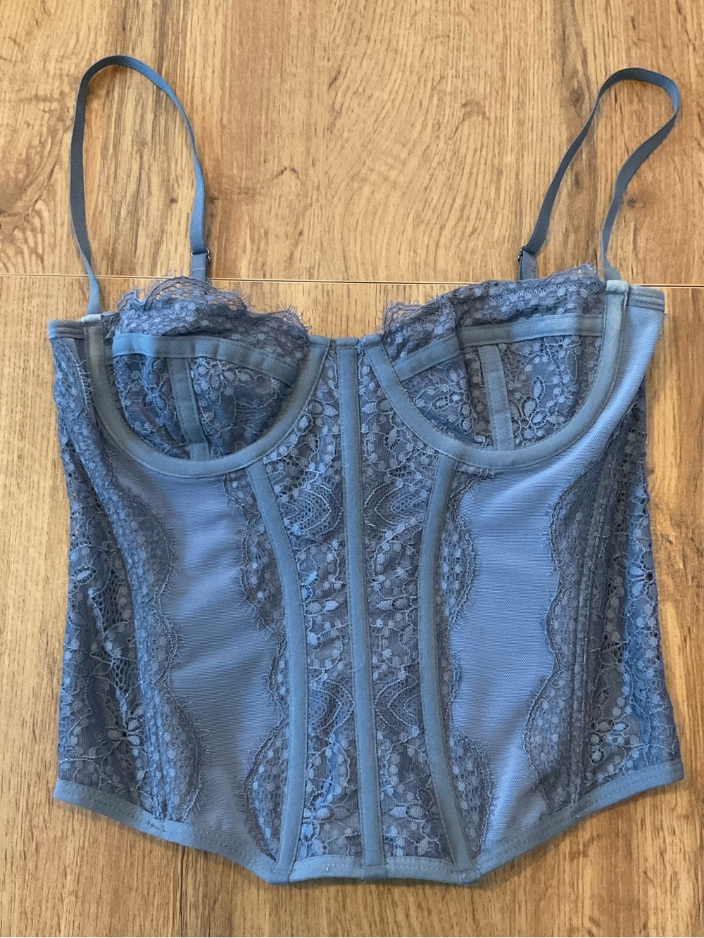 Out from under Blue Corset Top